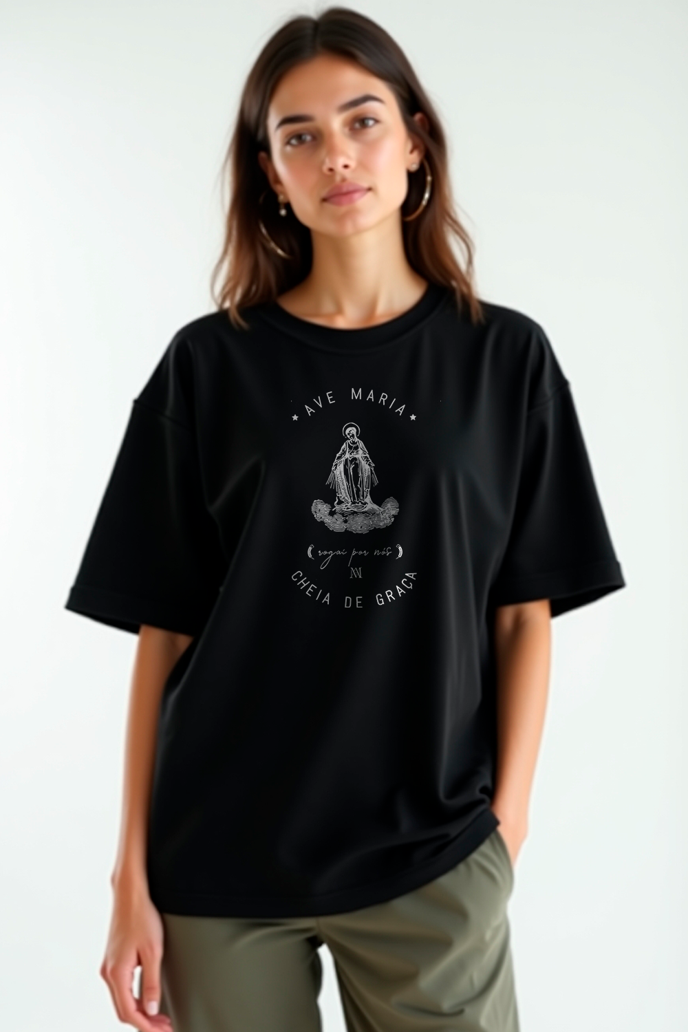 Camisa Oversized Ave Maria