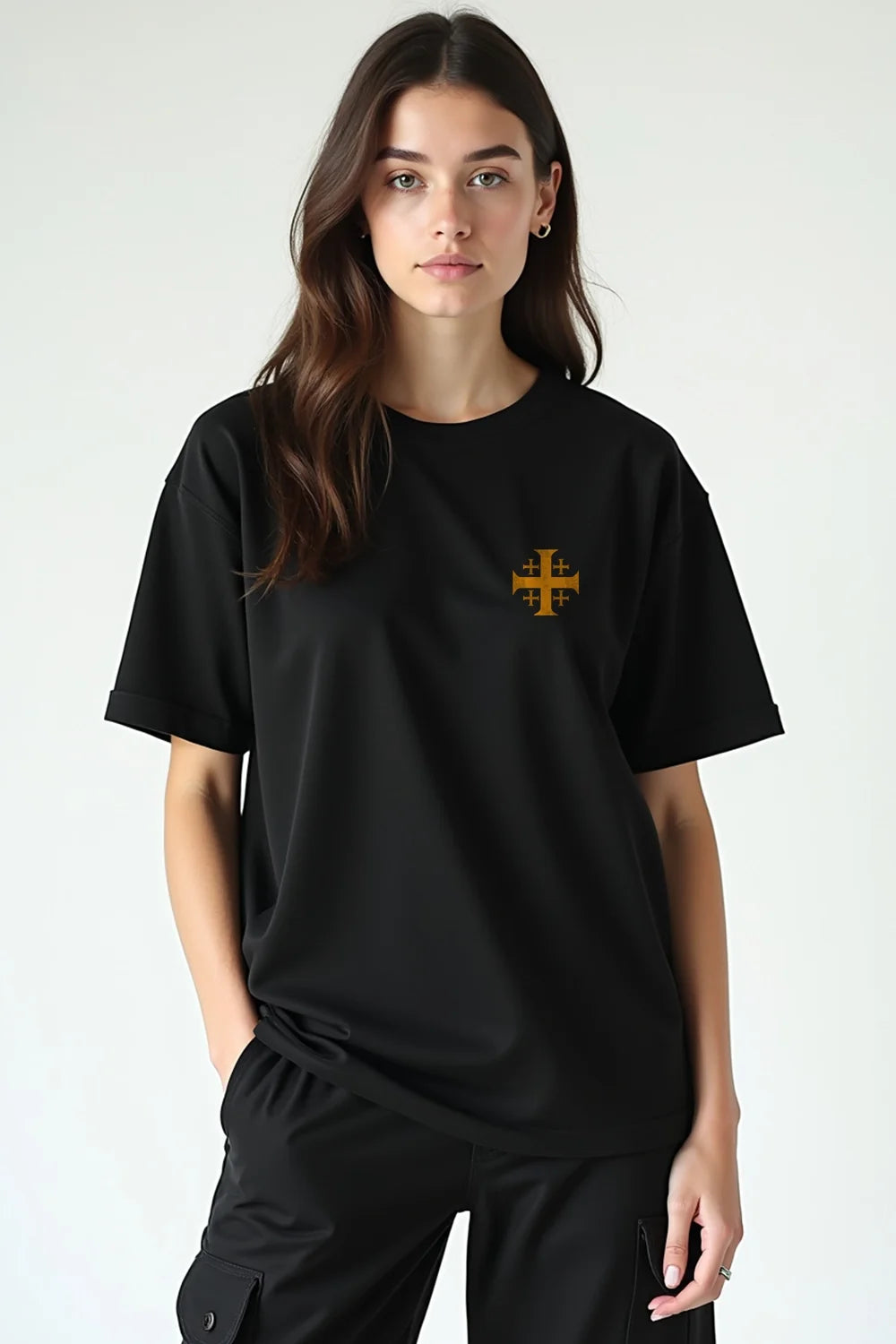Camisa Oversized Cruz Templária