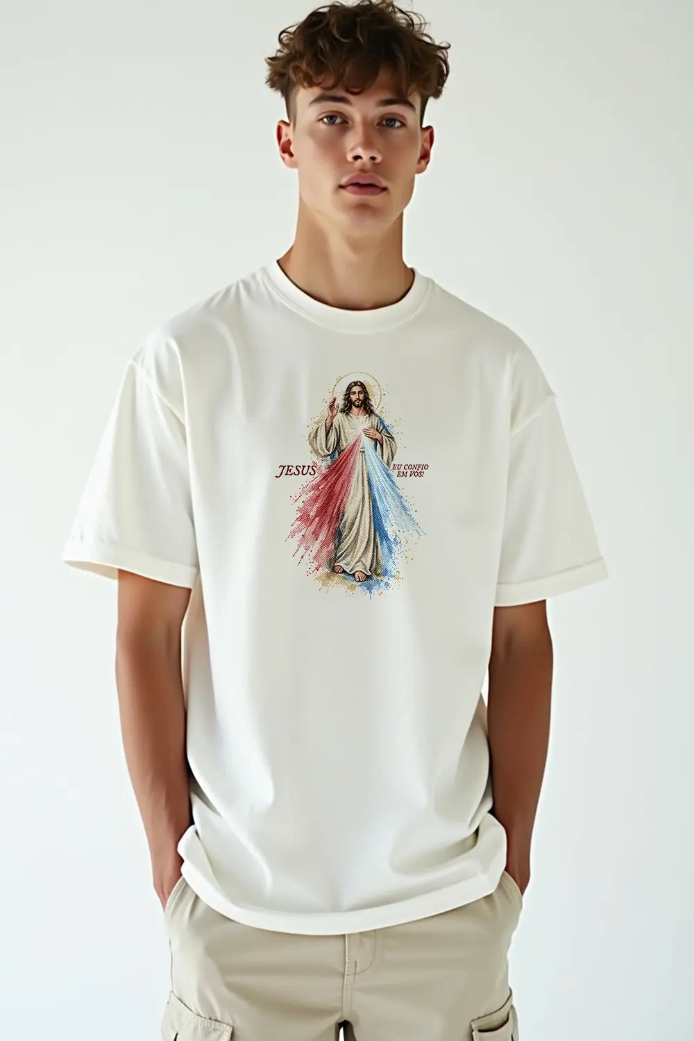 Camisa Oversized Jesus Misericordioso