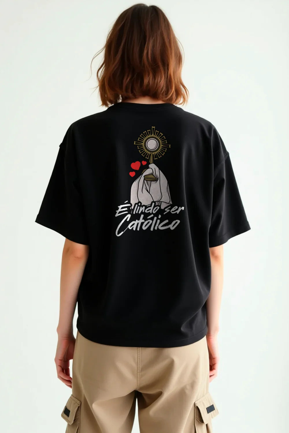 Camisa Oversized É lindo ser Católico