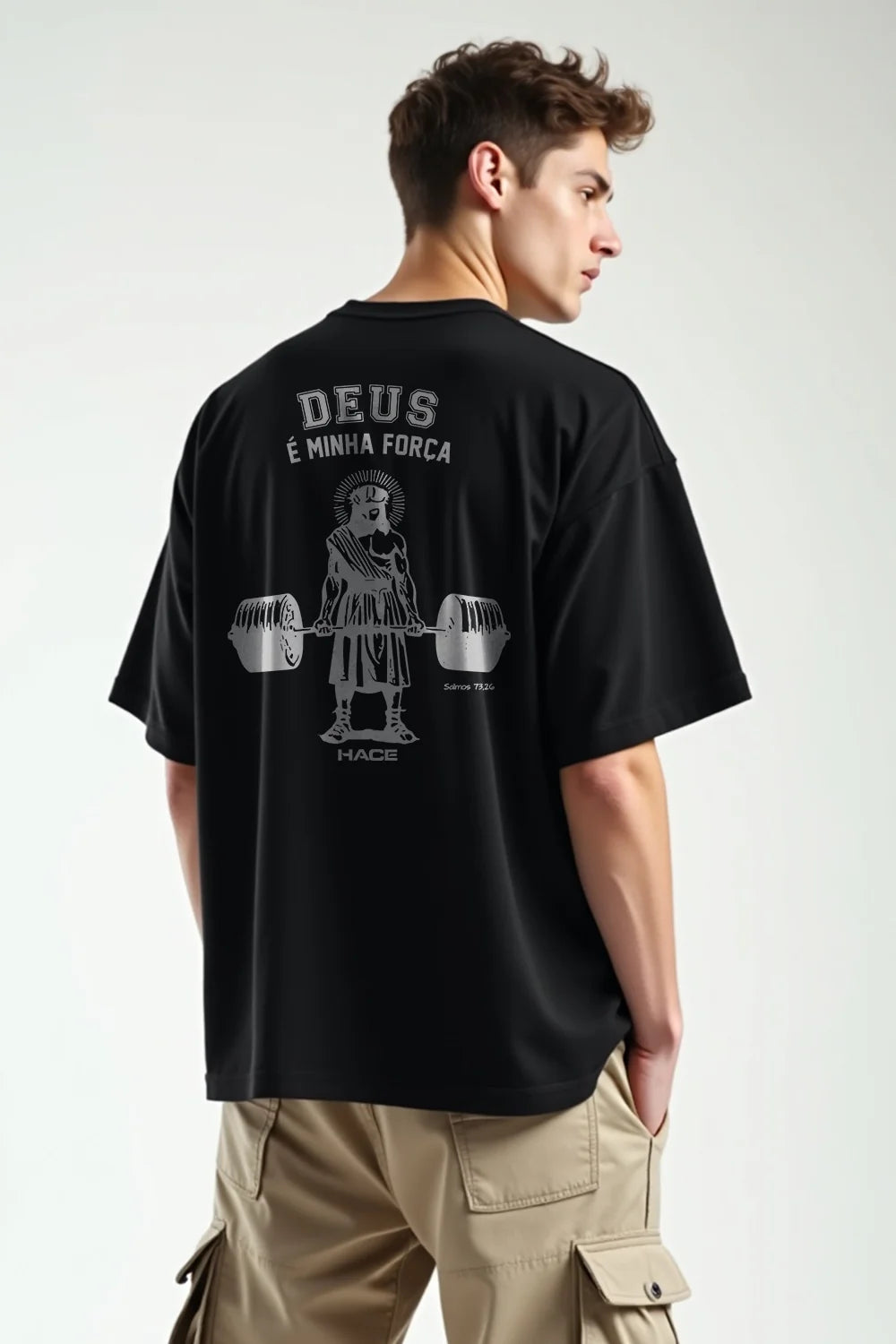 Camisa Oversized Deus é Minha Força