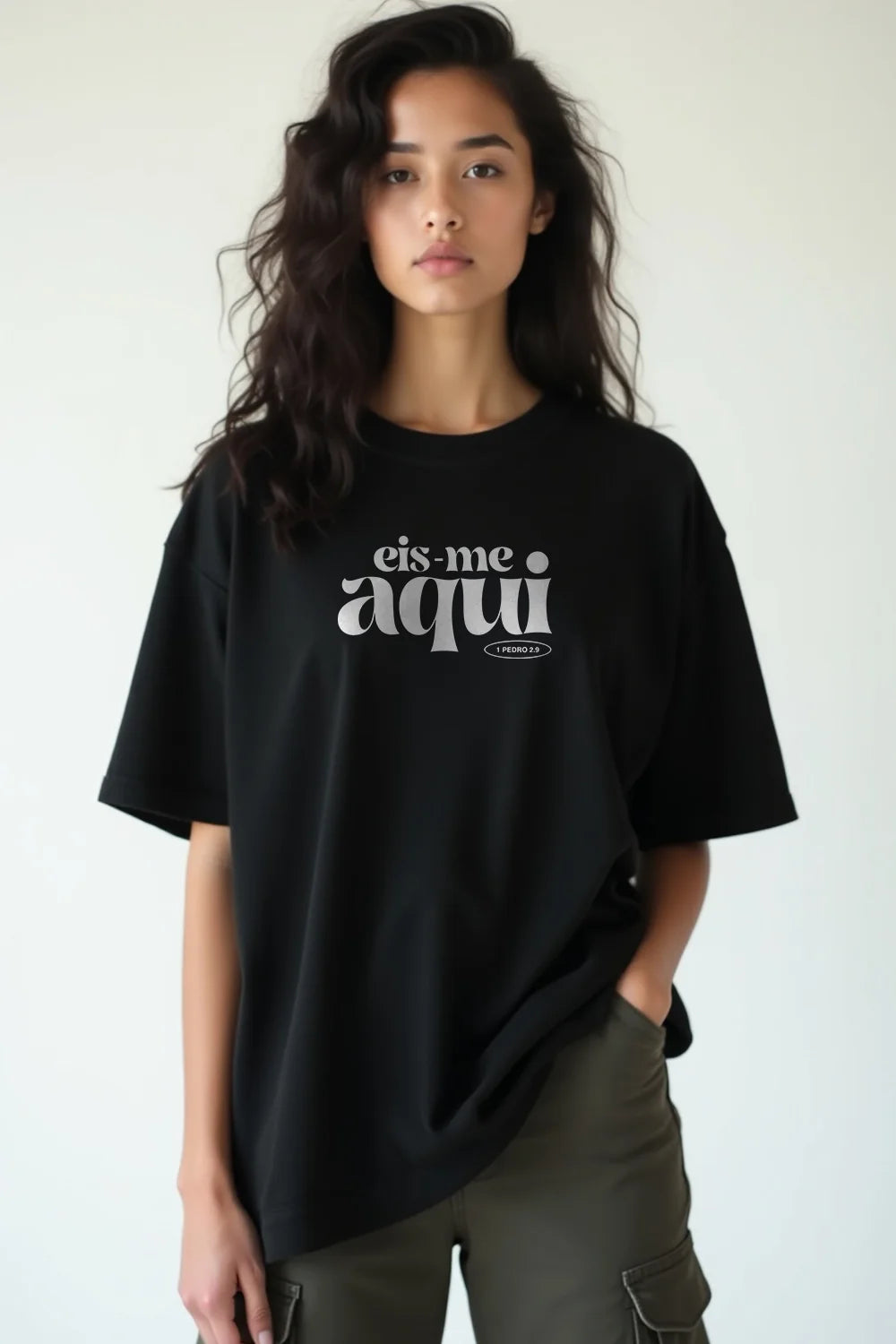 Camisa Oversized Eis-me Aqui
