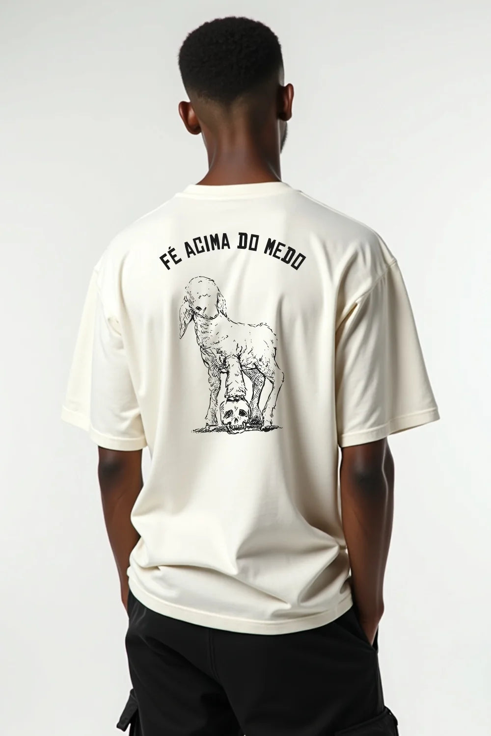 Camisa Oversized Fé Acima do Medo