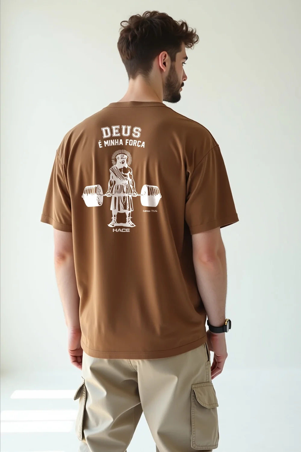 Camisa Oversized Deus é Minha Força