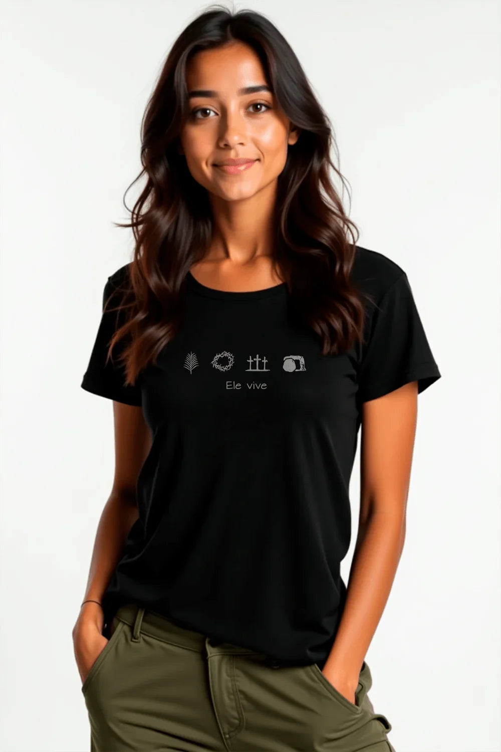 Camisa Básica Ele Vive - Hace | Moda Cristã