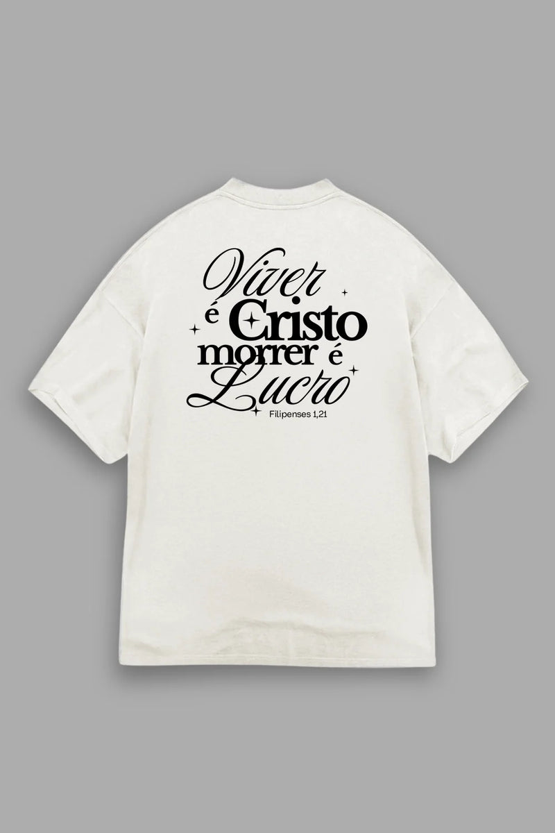Camisa Oversized Viver é Cristo