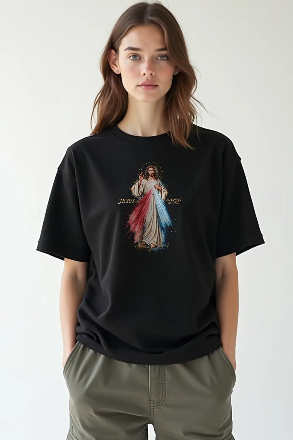 Camisa Oversized Jesus Misericordioso