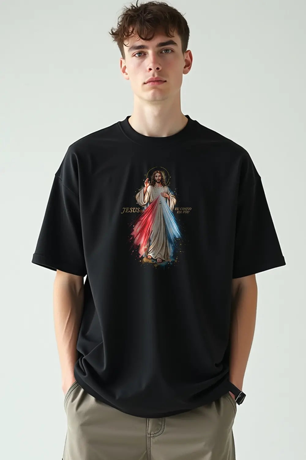 Camisa Oversized Jesus Misericordioso
