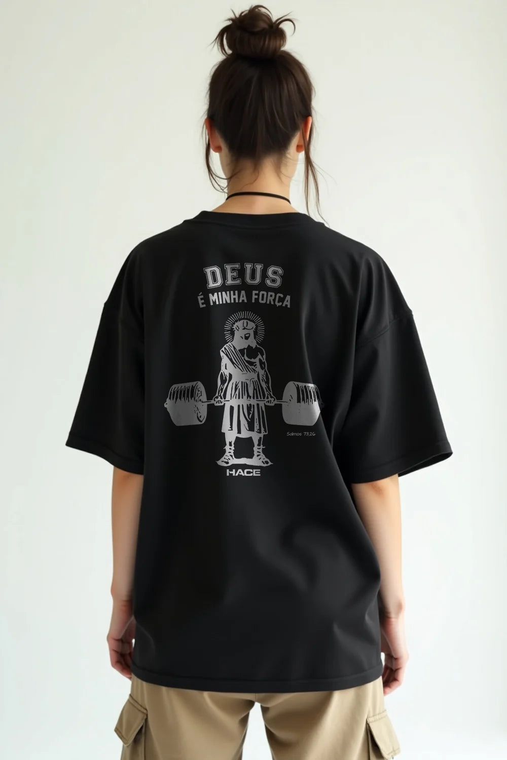 Camisa Oversized Deus é Minha Força