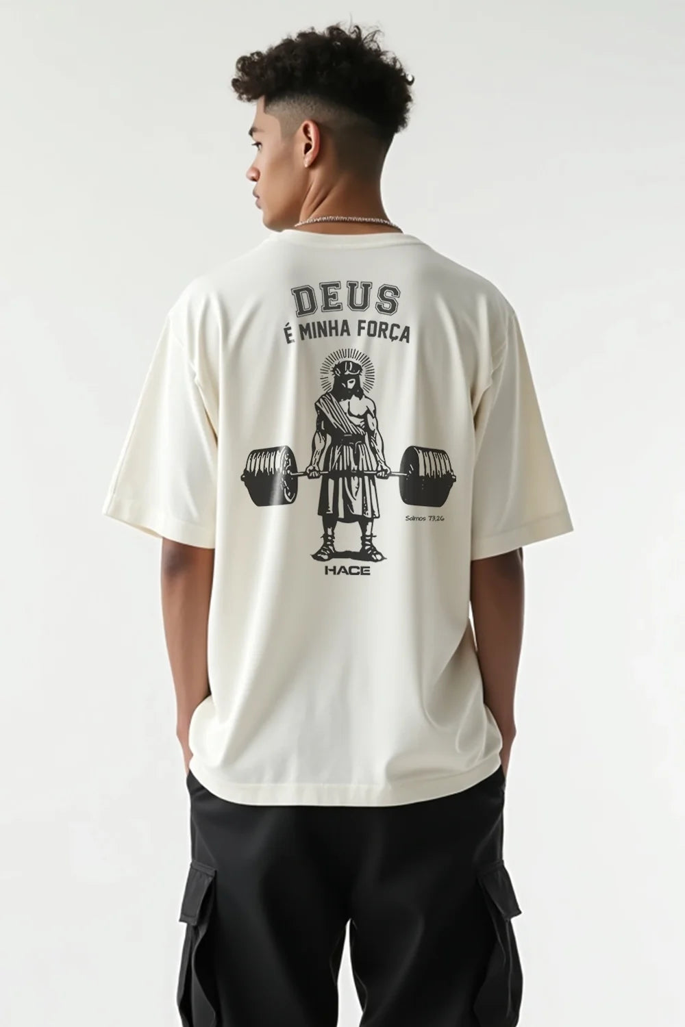 Camisa Oversized Deus é Minha Força