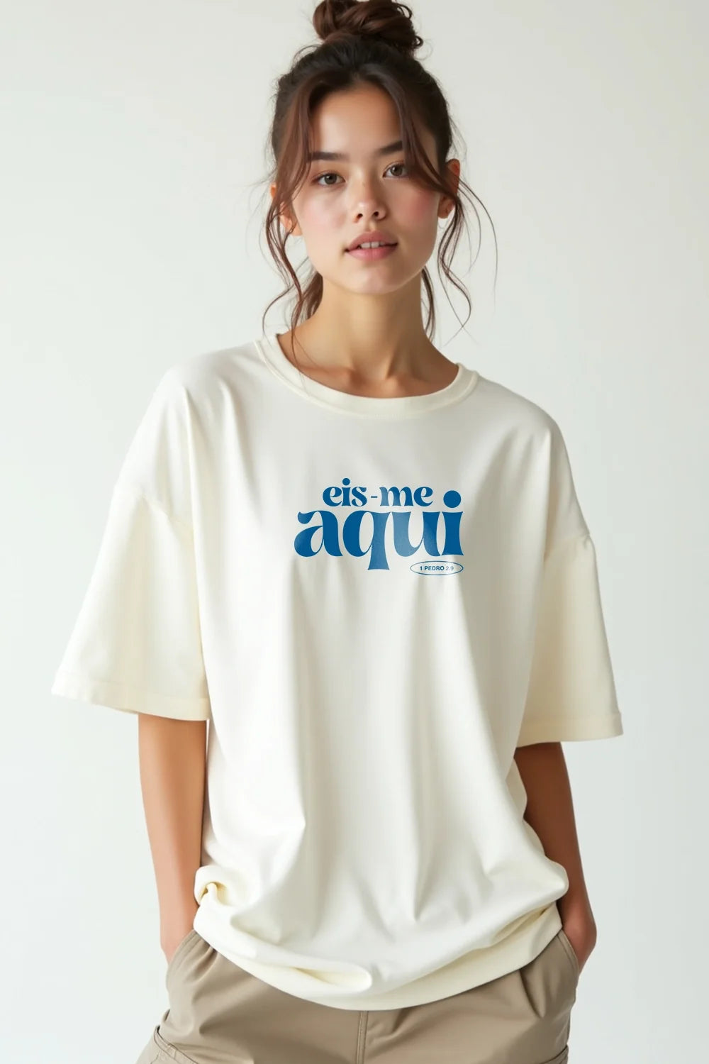 Camisa Oversized Eis-me Aqui