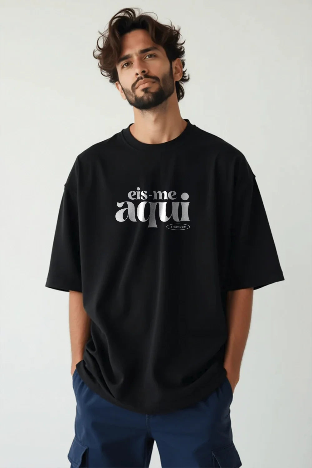 Camisa Oversized Eis-me Aqui