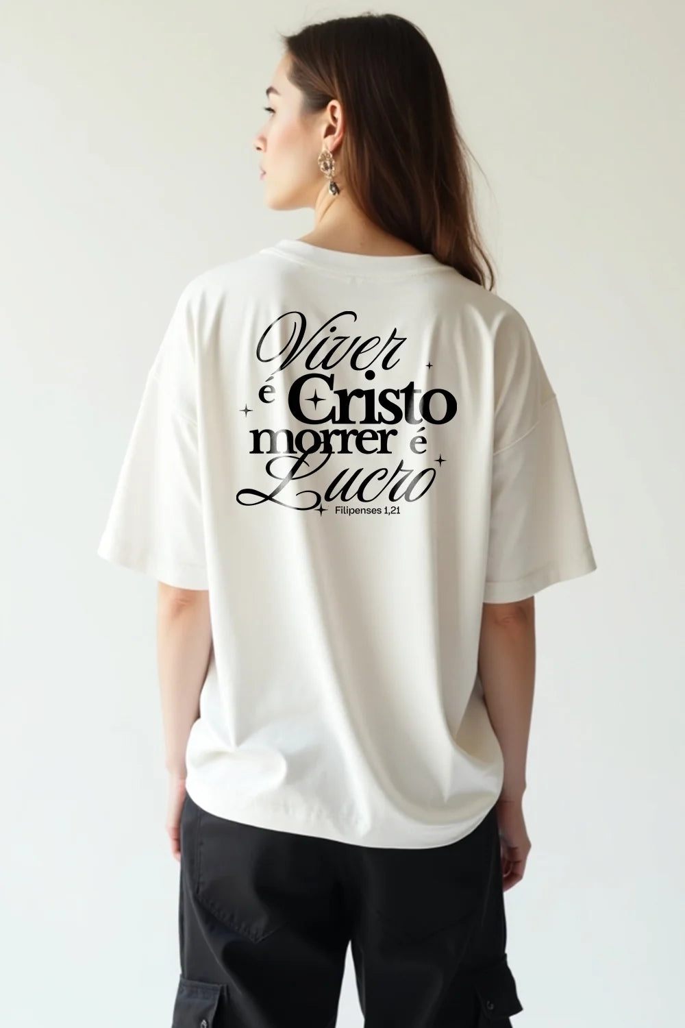 Camisa Oversized Viver é Cristo