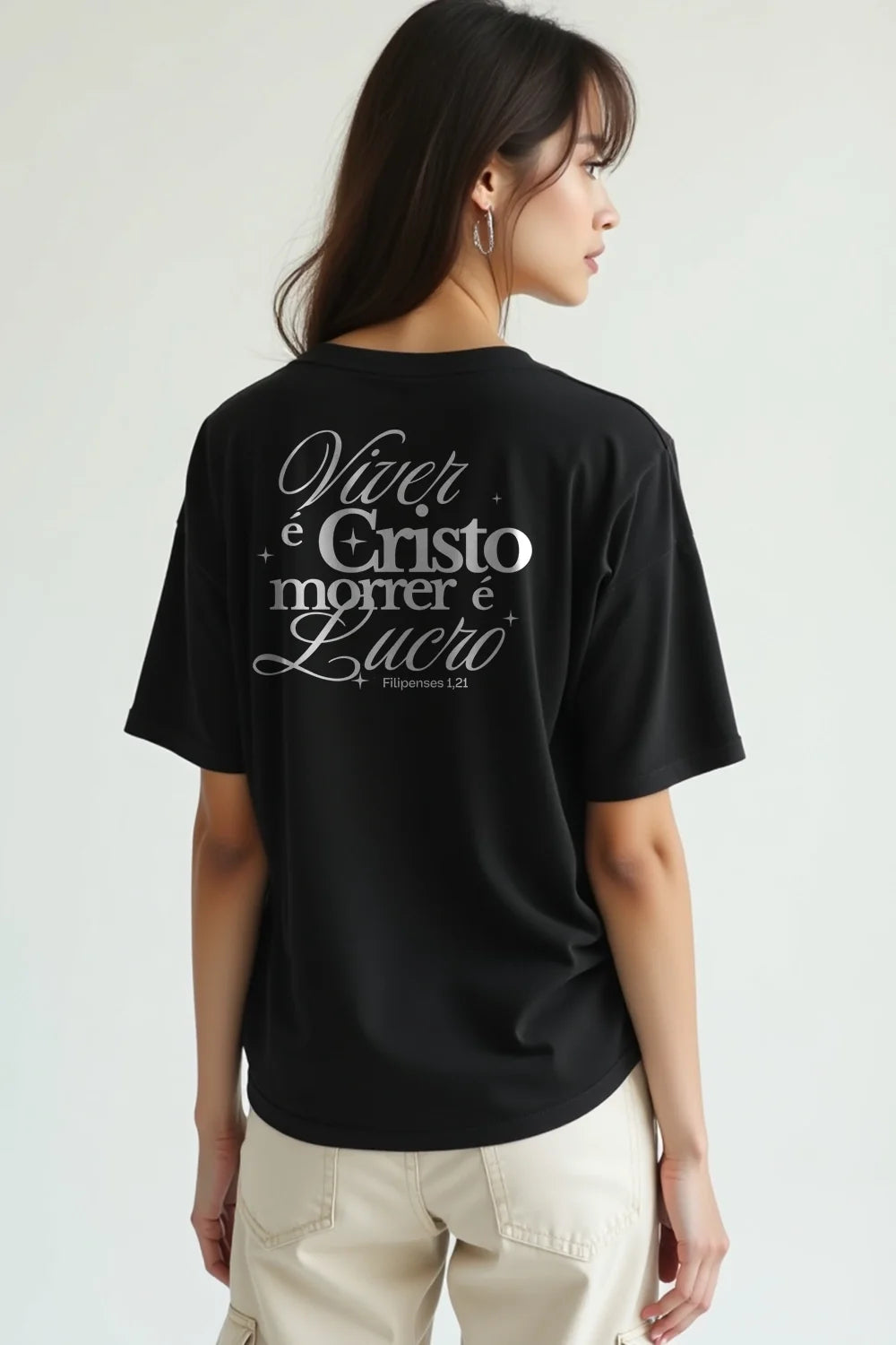 Camisa Oversized Viver é Cristo