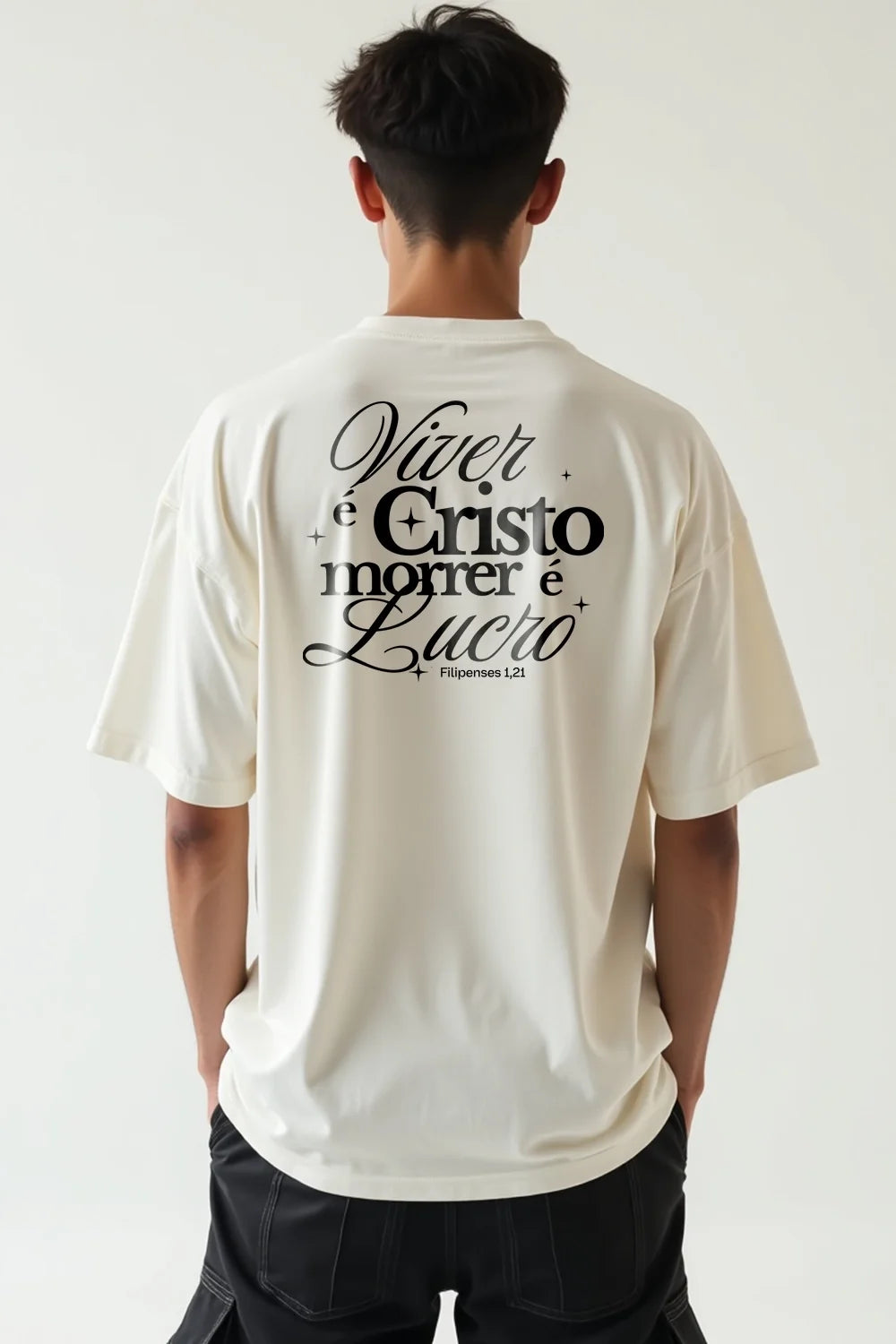 Camisa Oversized Viver é Cristo