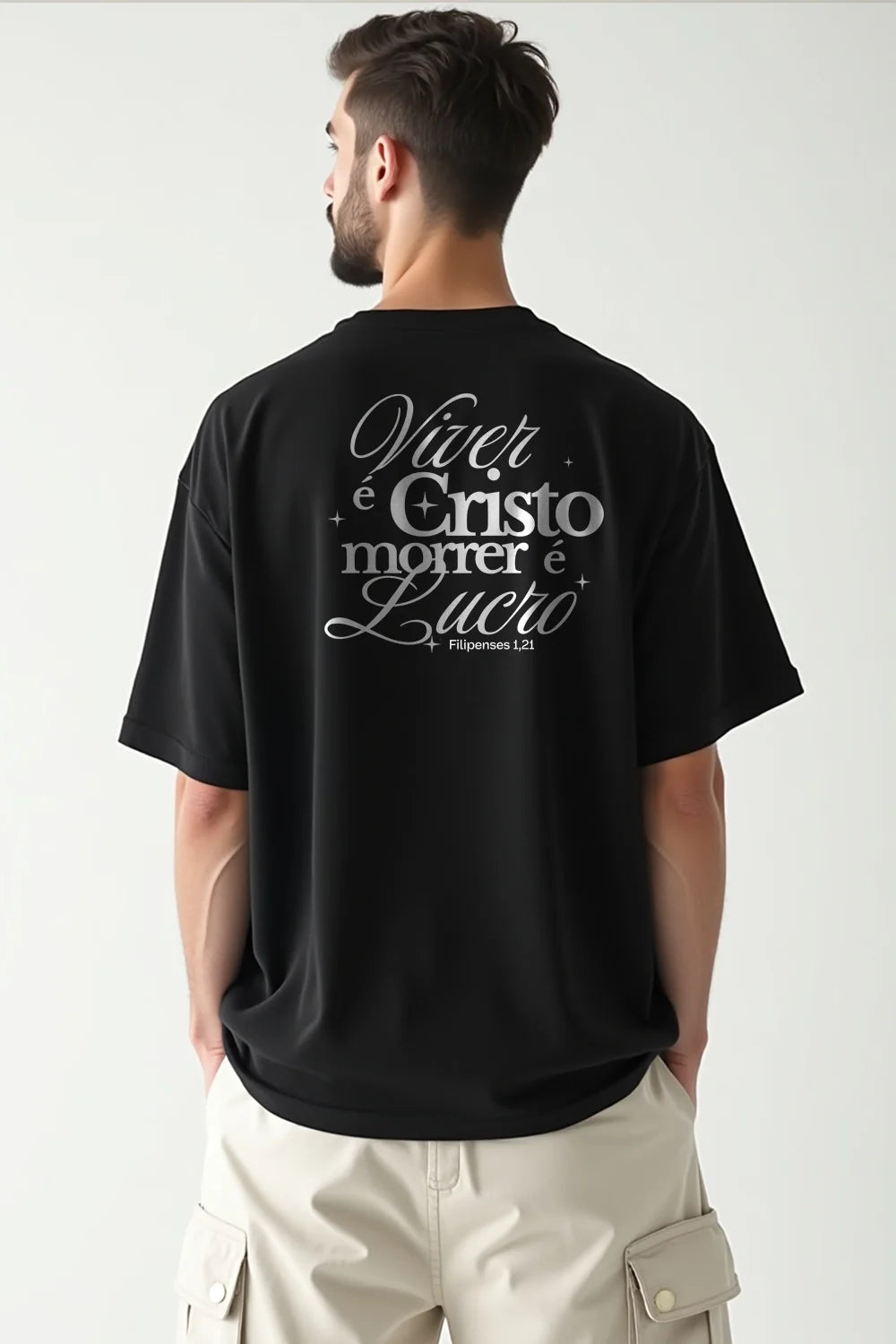 Camisa Oversized Viver é Cristo