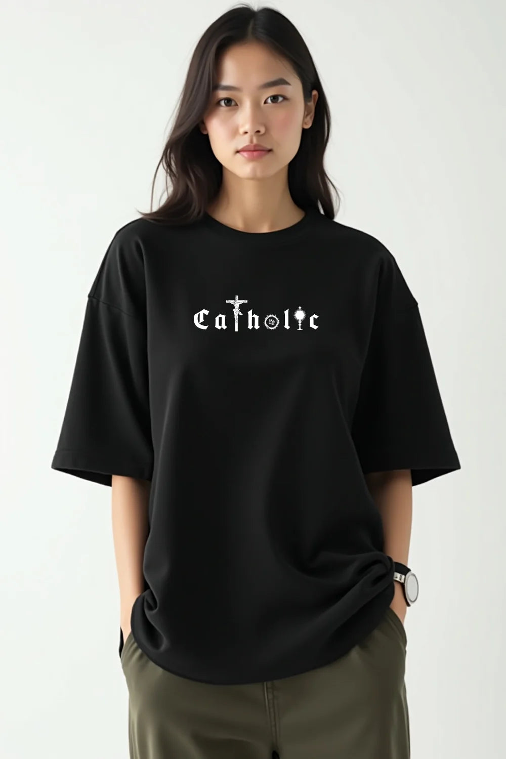 Camisa Oversized Catholic