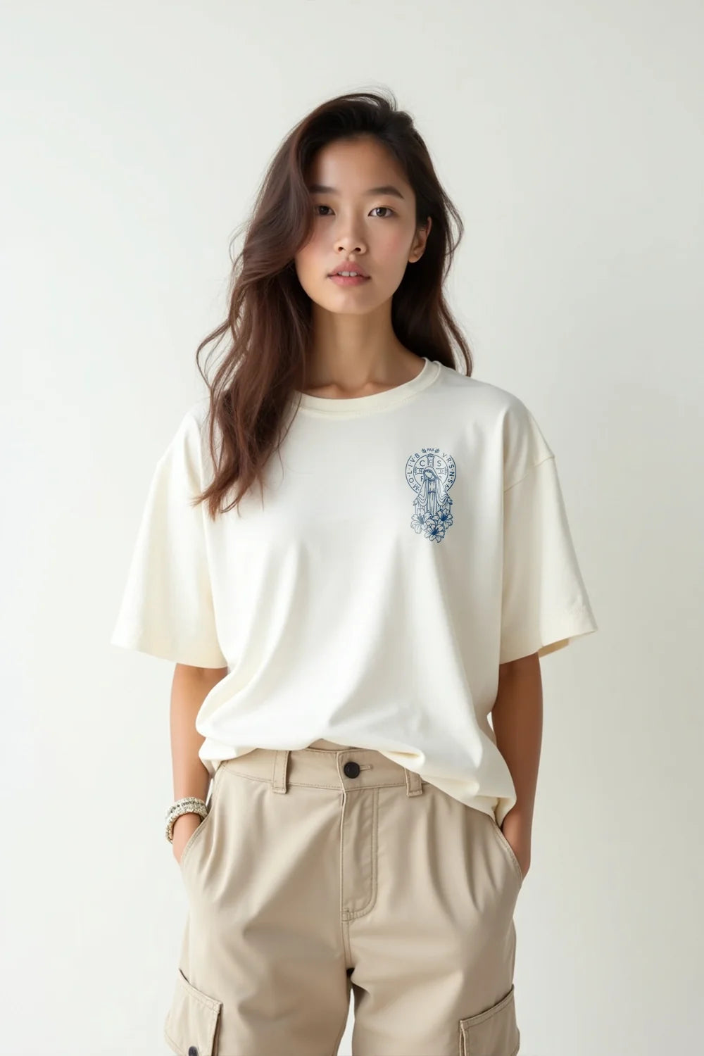 Camisa Oversized Manto e Cruz