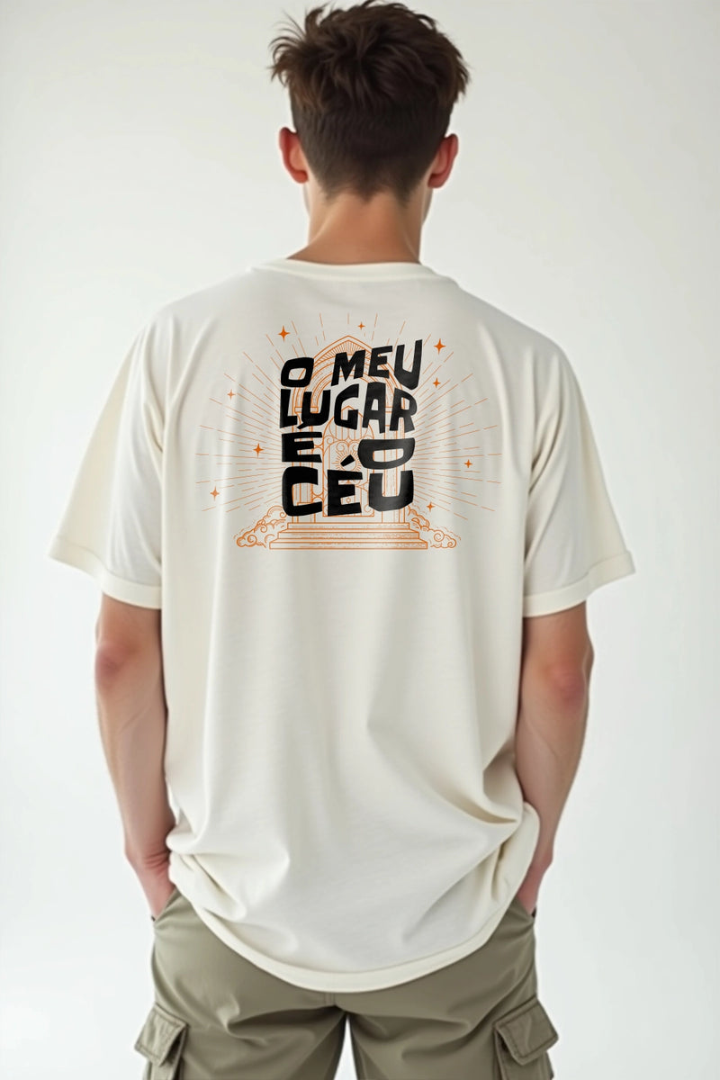 Camisa Oversized O Meu Lugar é o Céu