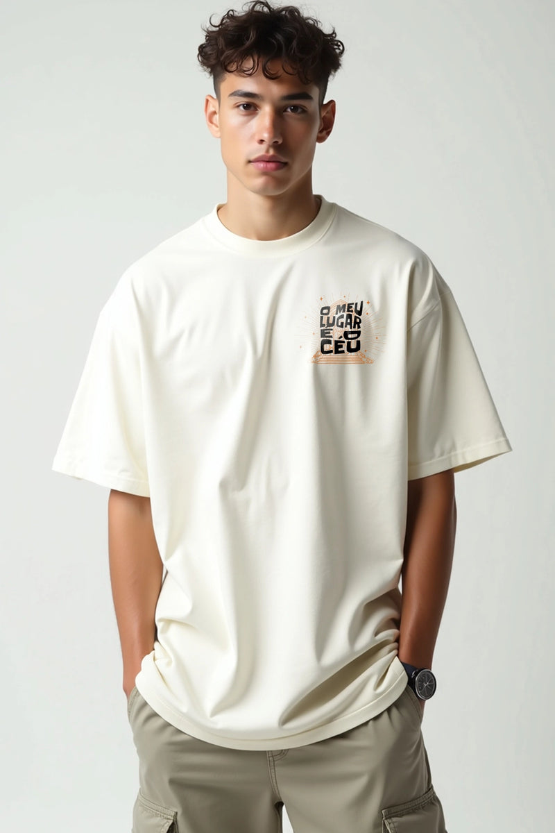 Camisa Oversized O Meu Lugar é o Céu