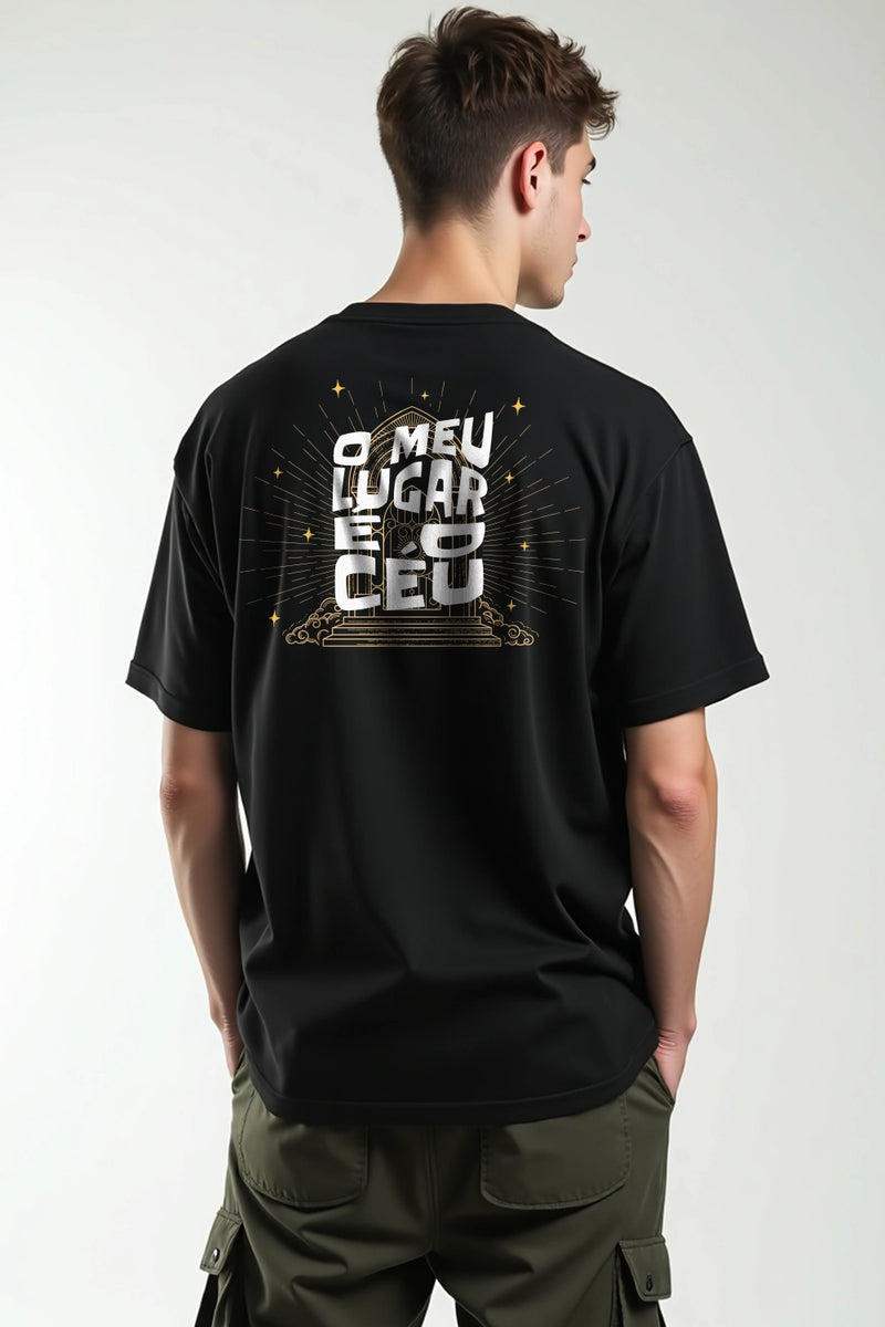 Camisa Oversized O Meu Lugar é o Céu