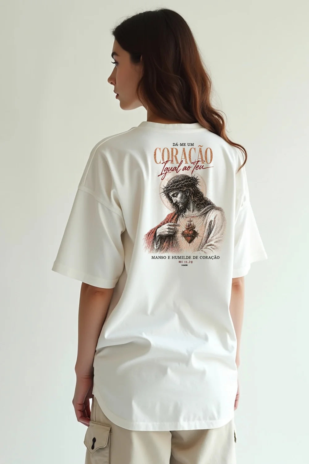 Camisa Oversized Sagrado Coração