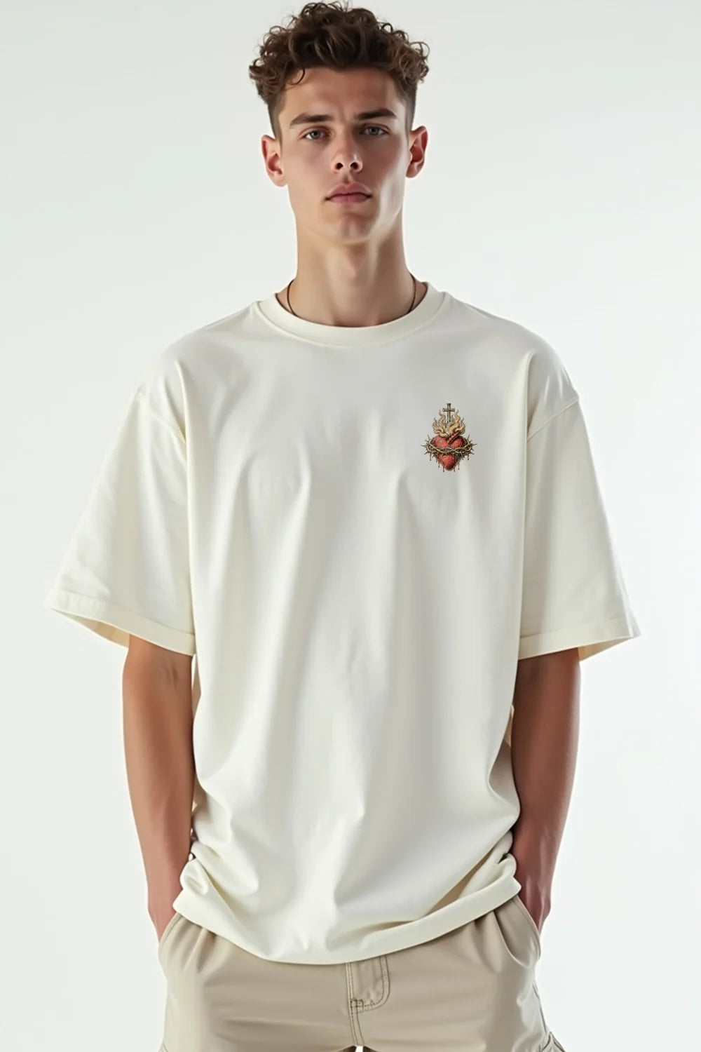 Camisa Oversized Sagrado Coração
