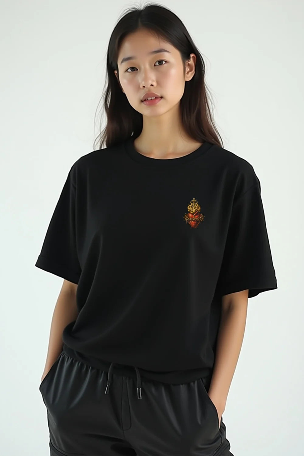 Camisa Oversized Sagrado Coração